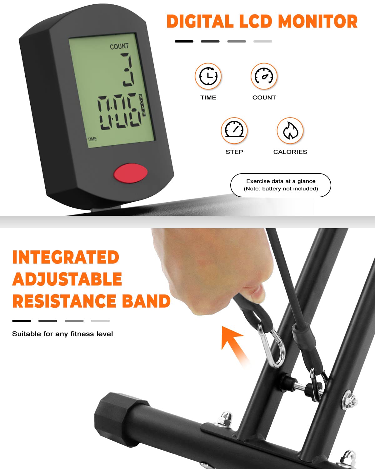Dskeuzeew Heimtrainer Fitnessgeräte AB Booster Bauchtrainer Fitnessgeräte Trainingsgeräte für Bauch Arme Beine Rücken und Gesäß Heimtrainer