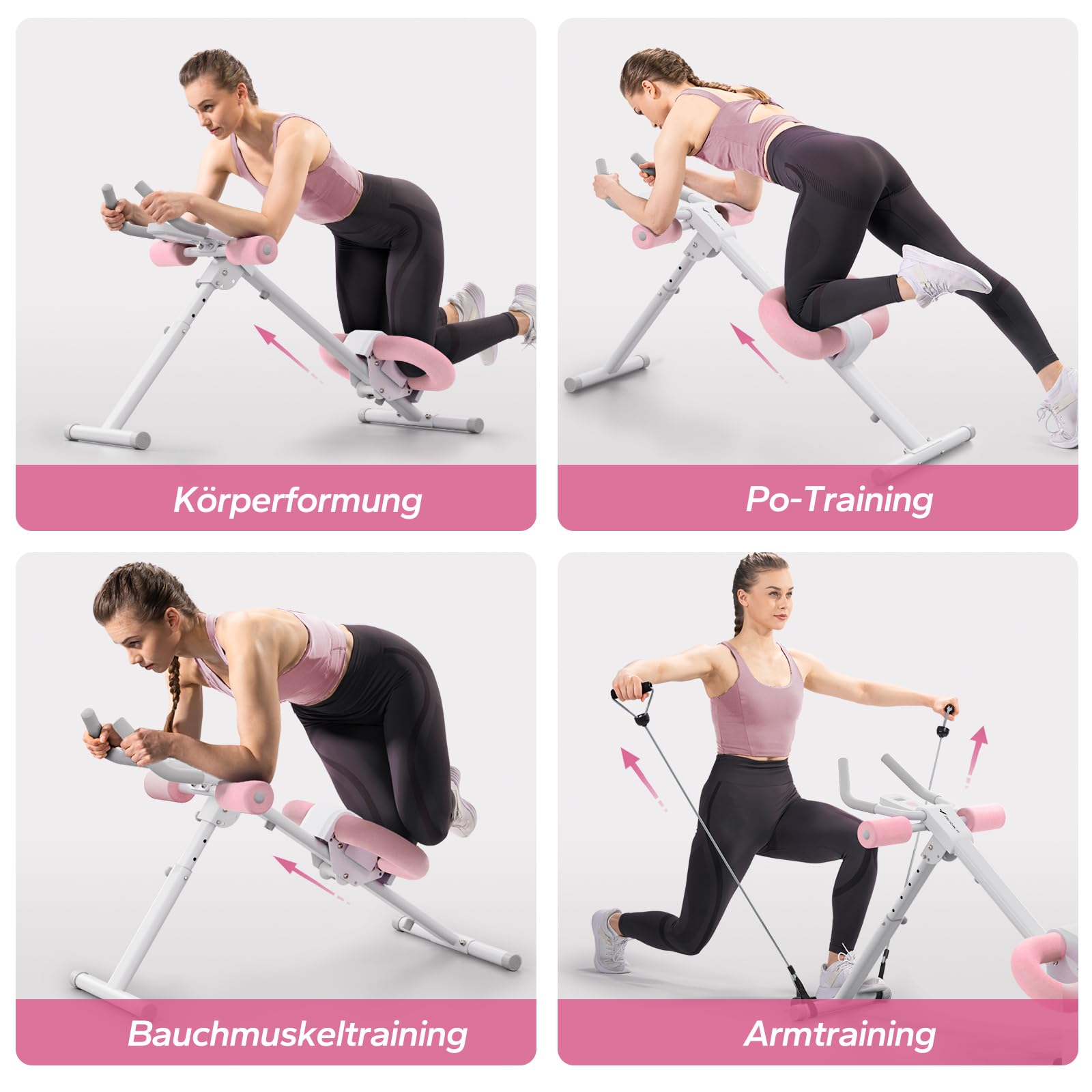 MERACH Bauchtrainer Bauchmuskeltrainer für Zuhause Multifunktionale Trainingsgerät für Ganzkörpertraining Abdominal Ab Machine mit LCD-Monitor Bauchmuskeltrainer Bauchmuskeltraining
