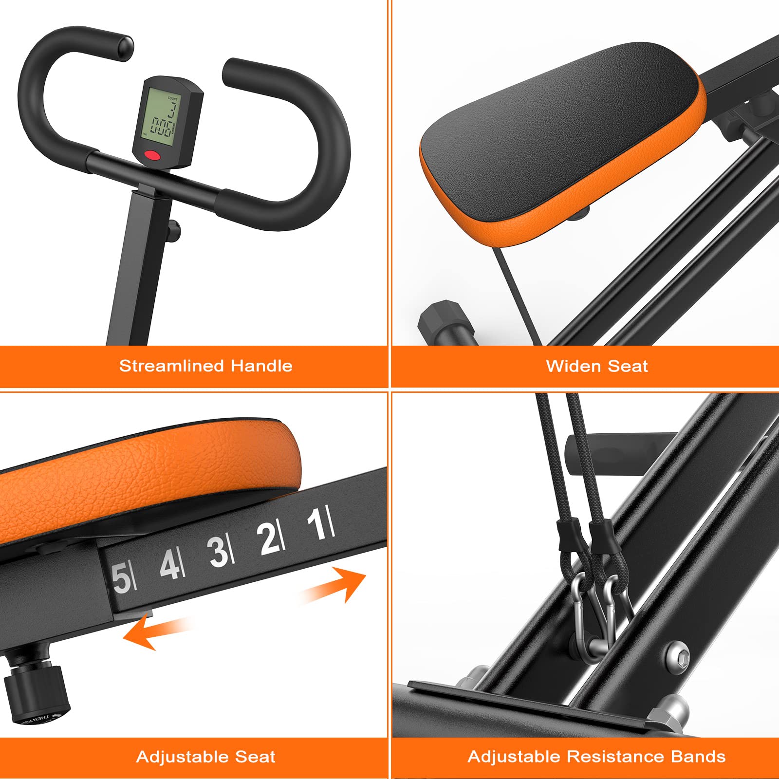 Dskeuzeew Heimtrainer Fitnessgeräte AB Booster Bauchtrainer Fitnessgeräte Trainingsgeräte für Bauch Arme Beine Rücken und Gesäß Heimtrainer