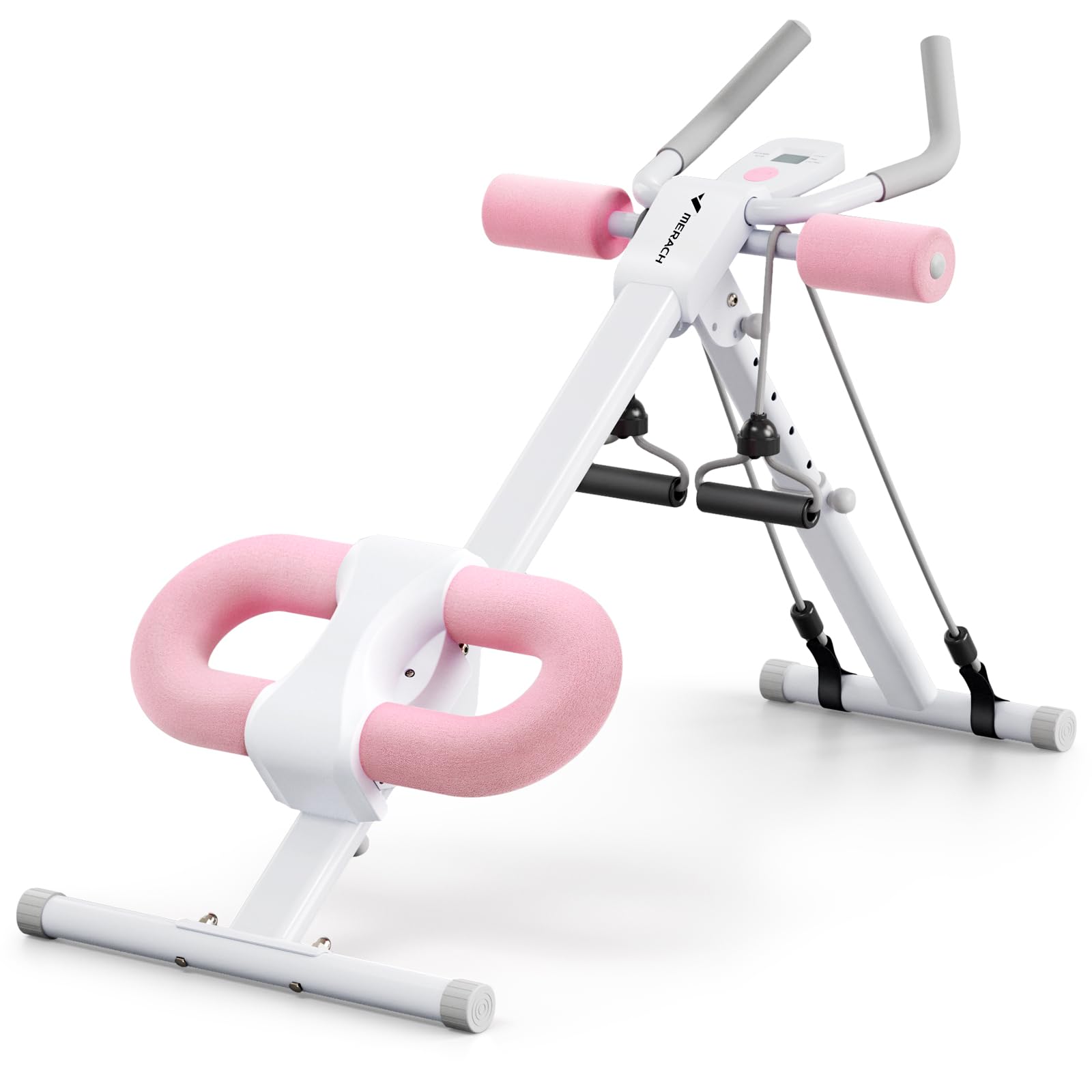 MERACH Bauchtrainer Bauchmuskeltrainer für Zuhause Multifunktionale Trainingsgerät für Ganzkörpertraining Abdominal Ab Machine mit LCD-Monitor Bauchmuskeltrainer Bauchmuskeltraining