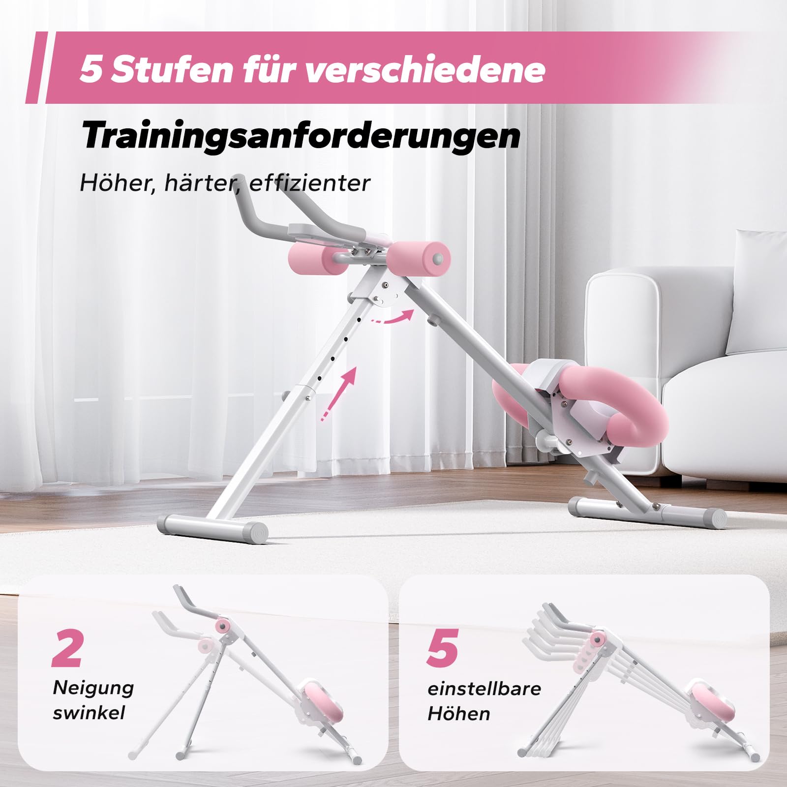MERACH Bauchtrainer Bauchmuskeltrainer für Zuhause Multifunktionale Trainingsgerät für Ganzkörpertraining Abdominal Ab Machine mit LCD-Monitor Bauchmuskeltrainer Bauchmuskeltraining